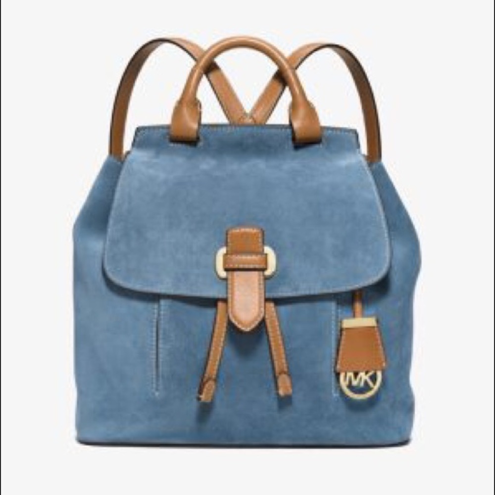 Michael Kors suede and leather backpack authentic
